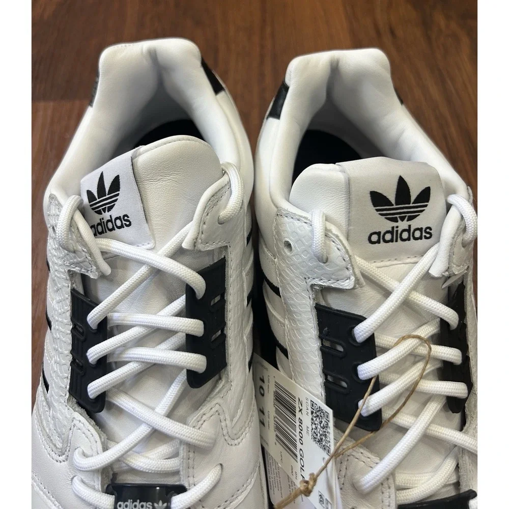 Adidas ZX 8000 JQ3445 White Black Red Spikeless Golf Shoes Mens 10 New With Tag